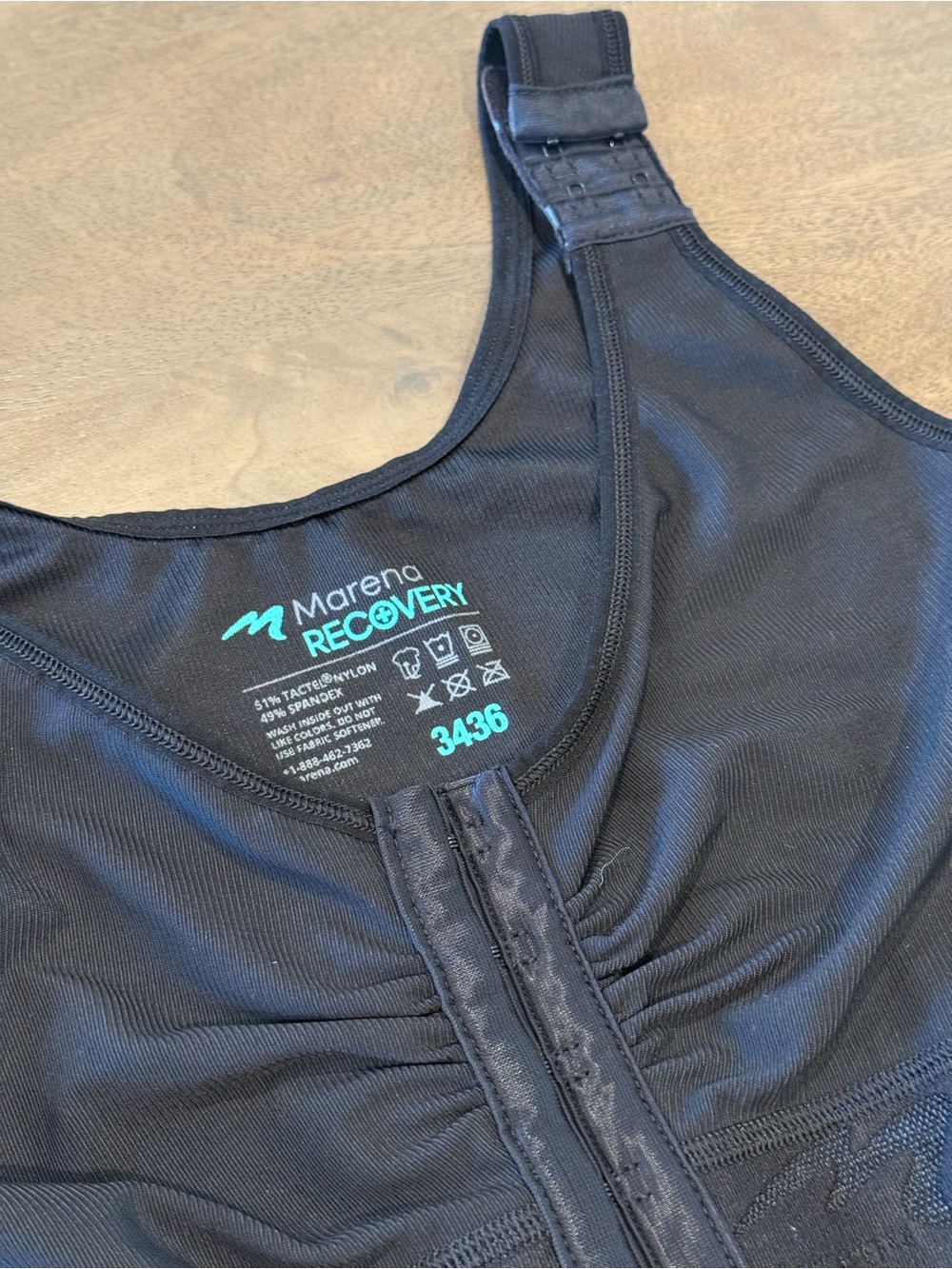 Marena Recovery Compression Bra Style 34/36 Black | Front Closure | Post-Surgery - Picture 2 of 3